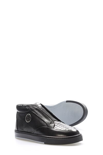 Ayakkabıhane Black Style Men's Sports Boots with Fur Inside and Genuine Leather Outside Ah0820911131367