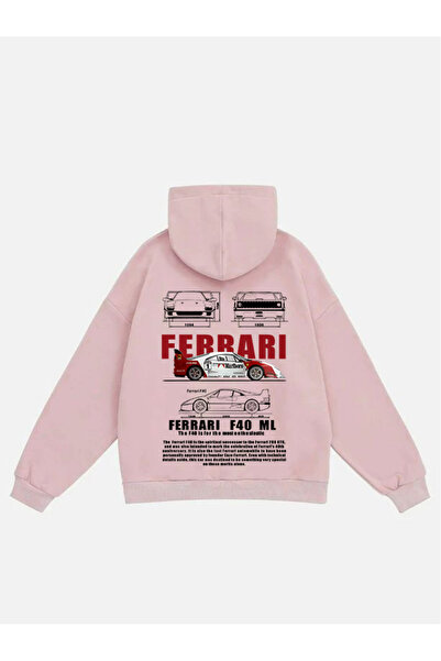 Mad&Calf Φούτερ Unisex F40 ML με στάμπα με κουκούλα από φλις oversize