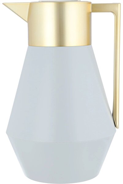 Everest Lydia Thermos, 1 liter, thermal glass inner shell, plastic outer shell - white