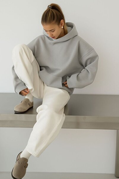 DM DOLCE MORE Φούτερ με κουκούλα unisex με 3 κλωστές από χτενισμένο βαμβάκι