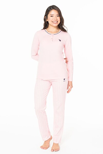 U.S. Polo Assn. U.S. Polo Assn. 20141 Set de pijamale pentru femei, cu mâneci...