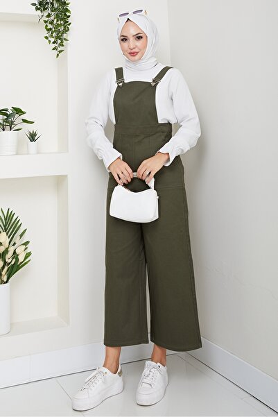 Bestenur Ολόσωμη φόρμα τσέπης τζιν Gabardin 1587 - Χακί