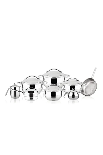 Oscar 9-piece Turkish cookware set with glass lid