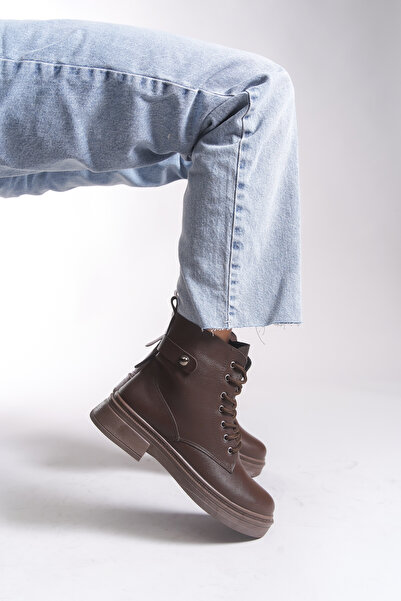 Riccon Ysalaema Kadın Postal Bot 001202 Kahverengi Cilt