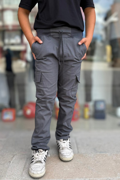 YAKAMEL Children's Trendy Adjustable Middle School School Pants with Tie-Wais...