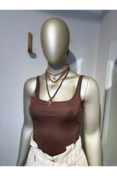 MU&ME BOUTİQUE Sleeveless Yaka with Thin Straps