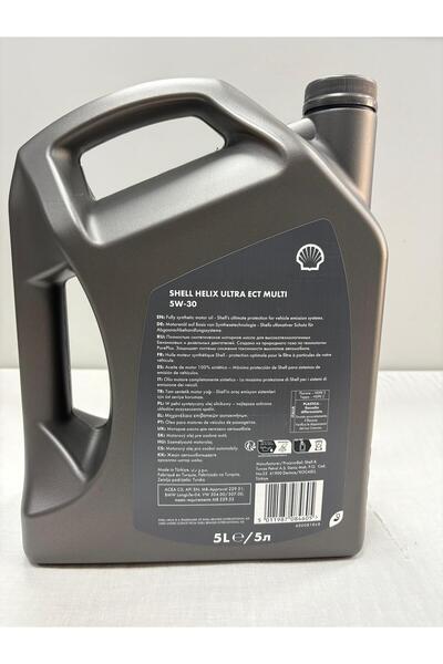SHELL Helix Ultra 5W30 ECT MULTİ 5L Motor Yağı (Üretim Tarihi 2025)