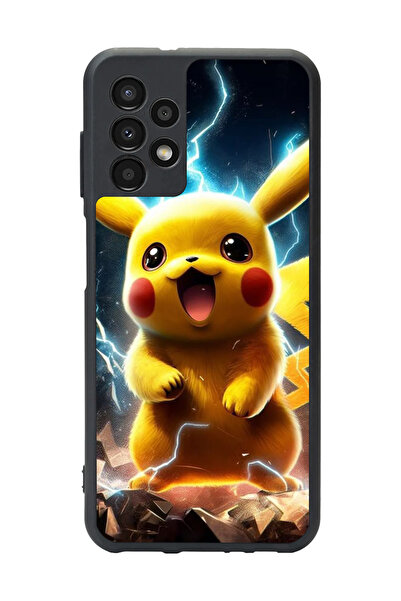 Aksel Kılıf غطاء حماية مطبوع متوافق مع هاتف سامسونج جالاكسي A13، أسود غير لام...