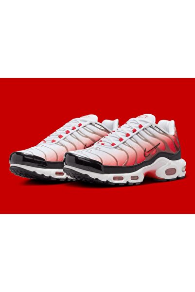 Nike Air Max Plus White Black University Red унісекс спортивні кросівки - (HM9611-100)