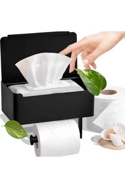Generic Premium Toilet Paper Holder with Shelf, Flushable Wipes Dispenser & S...