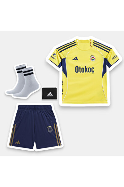 Quaxram İSİMSİZ FÊNÊR.BÂHÇÊ. 25/26 SARI ÇOÇUK FUTBOL FORMASI 4LÜ SET SARI