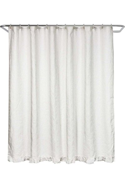 Generic White Decorative Shower Curtain 183 x 183 cm, Cotton Polyester Fabric...