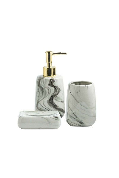 Generic 3pcs Bathroom Accessories Set,Ceramic Bathroom Soap Dispenser,Soap Di...
