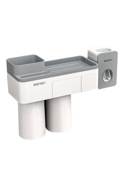 Generic Toothbrush Storage Rack White/Grey 29x11x14centimeter