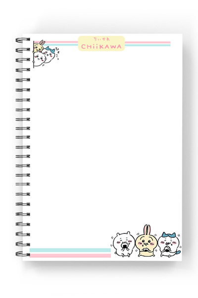 nihonwosekai 2 Pcs Chiikawa Anime Spiral Notebook A5 Size 50 Sheets