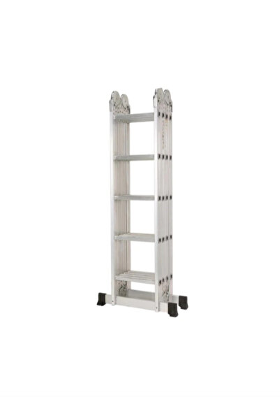 STRATEGIC Scara profesionala multifunctionala 4x5 trepte + platforma, aluminiu, pliabila, lungime maxima 5.8 m