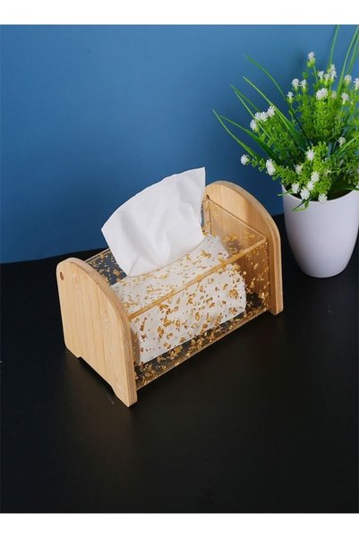 Generic Wooden Tissue Box Holder Cover Rectangular Removable Tissue Dispenser...