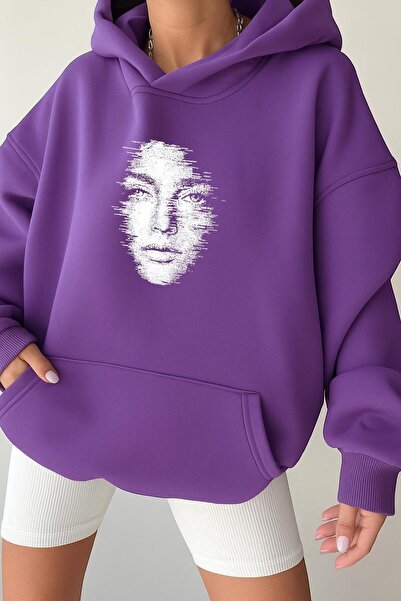 BENROMA Hanorac unisex cu imprimeu SILUET