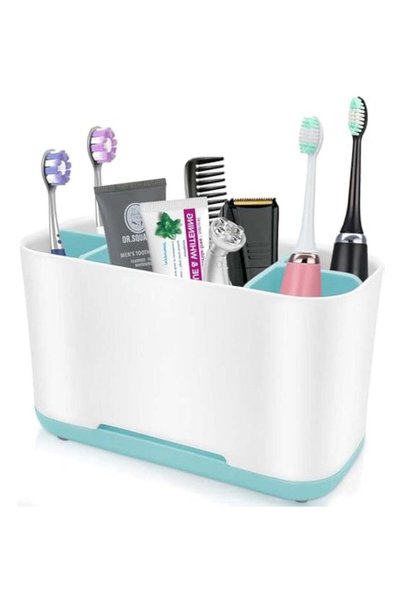 Generic Toothbrush and Toothpaste Holder,Toothbrush Holder with Drainage,Larg...