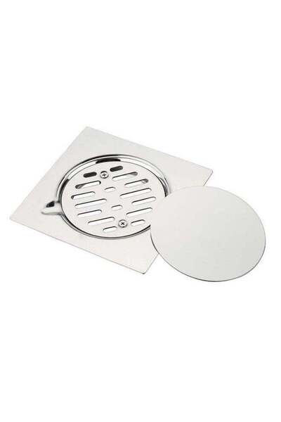 Generic Stainless Steel Floor Drain - 15x15cm Flat Tile Insert with Anti-Clog...
