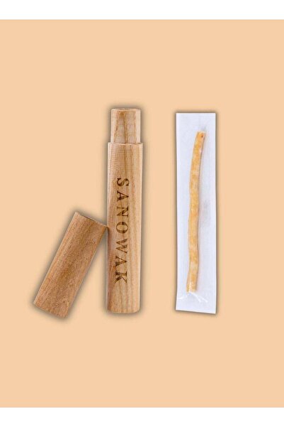 Generic Sanowak Miswak Toothbrush Holder â€“ Natural Wooden Handle with FREE Premium Vacuum-Sealed Siwak St