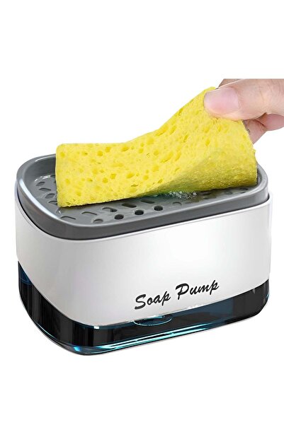 Generic BORTONY Kitchen Soap Dispenser with Sponge Holder Dishwashing Liquid Container for Modern Kitchen