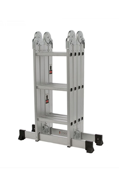 STRATEGIC Scara profesionala multifunctionala 4x3 trepte + Platforma, aluminiu, pliabila, lungime maxima 3.5 m