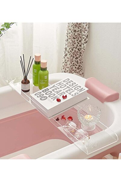 Generic TPGP Acrylic Bathtub Caddy Tray - Clear Acrylic Serving Tray, Spill-P...
