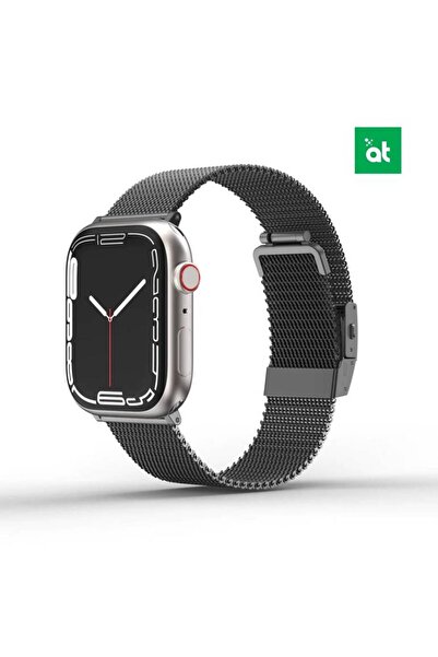 Amazingthing سوار ساعة ابل مقاس 45/44/42 - أسود جرافيتي