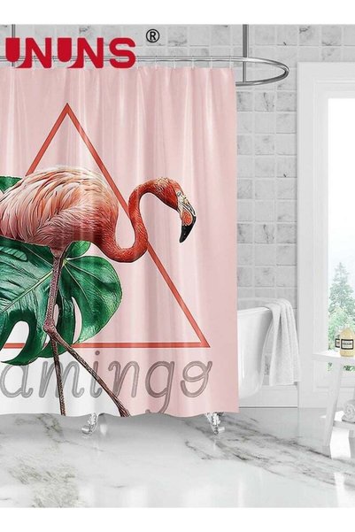 Generic Shower Curtain,Cute Flamingo Curtains,71x71 Inches Modern Art Boho Ba...
