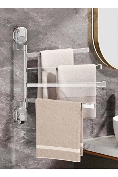 Generic 1-Piece Wall Mounted Bathroom Swivel Towel Bar Bath Towel Rack Transp...
