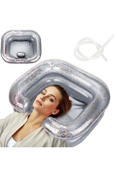 Generic vocheer Inflatable Hair Washing Basin, Portable Shampoo Bowl With Pil...