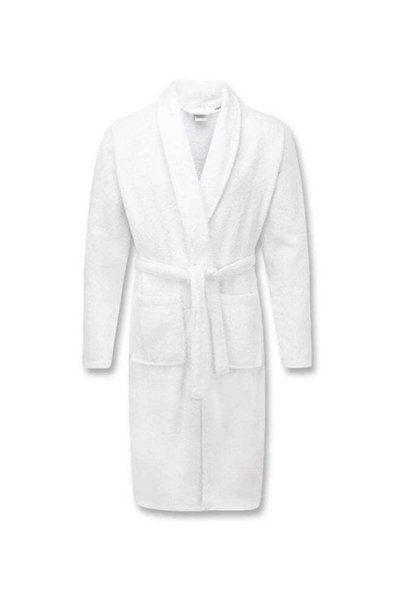 Generic Cotton Bath Robe White Free Size