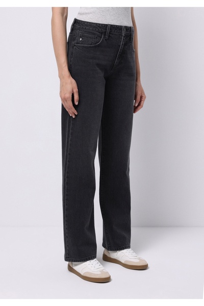 Colin's Straight Fit Orta Bel Tam Boy Paça Kadın Siyah Jean Pantolon