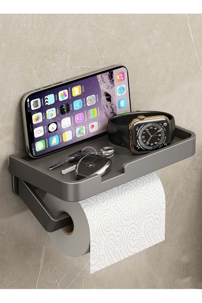 Generic 1 Piece Wall Mounted Paper Towel Holder For Bathroom Aluminum Gun Ash...