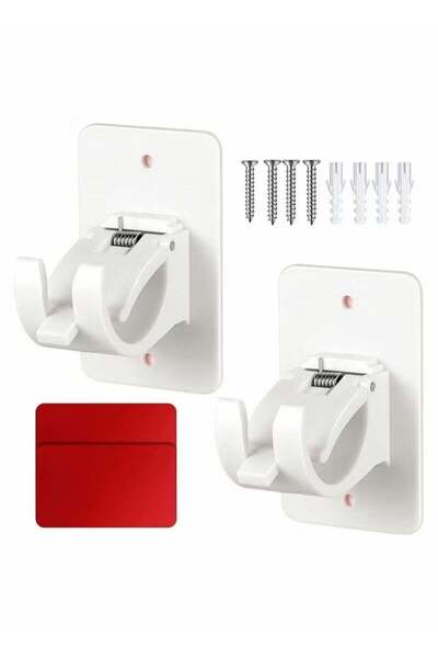 Generic Curtain Rod Bracket Holder, Curtain Rods No Drilling Adhesive Curtain Rod Holder Curtain Rod Bracke