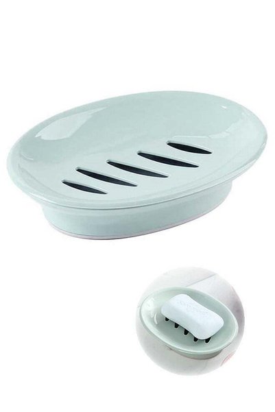 Generic Double Layer Soap Dish Holder, Ellipsoid Plastic Soap Case with Drain...