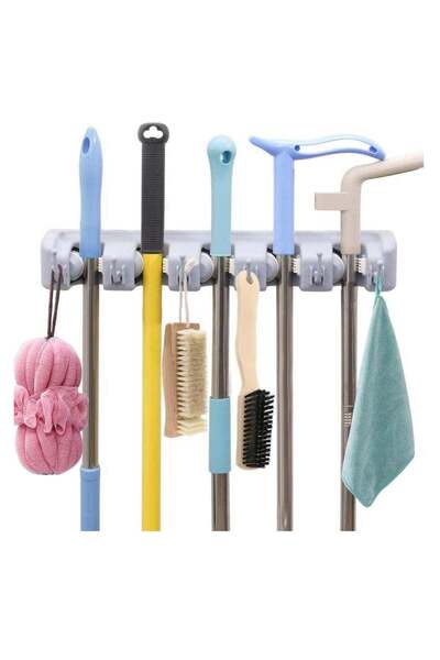 Generic Mop and Broom Holder Wall Mount Heavy Duty Broom Holder Wall Mounted ...