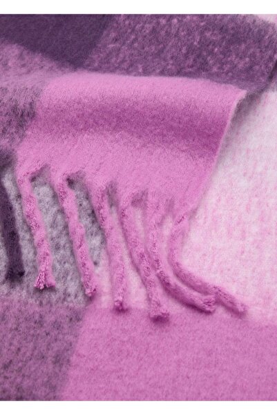 Mango Teen Kareli örgü fular