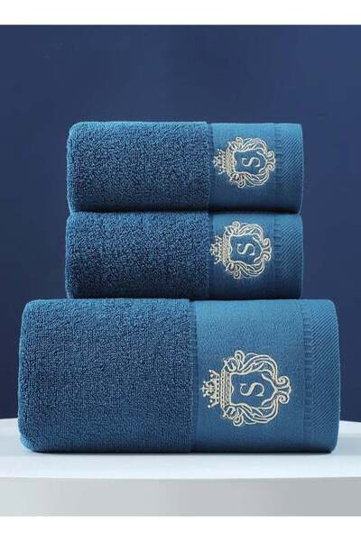 Generic 3PCS Cotton Bath Towel Set Fast Absorbent Skin-friendly and Soft Towe...