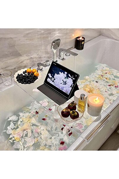 Generic TPGP Acrylic Bathtub Caddy Tray, Acrylic Bath Trays, Bedroom Kitchen ...