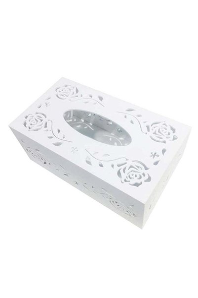 Generic Premium MDF Wood Tissue Box Holder – Modern Decorative Tissue Dispens...