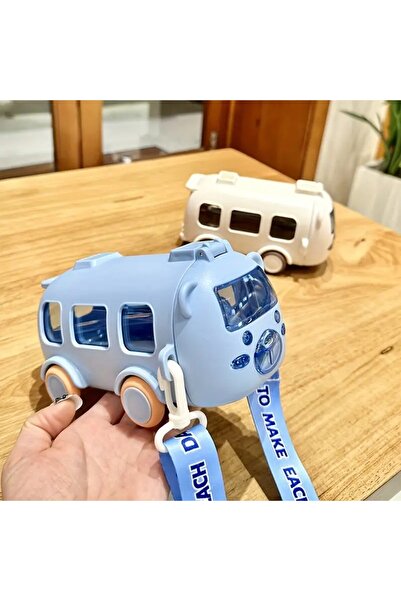 Tatlı Sebep Teddy Bear Bus Water Bottle with Bottle Strap 500 Ml.