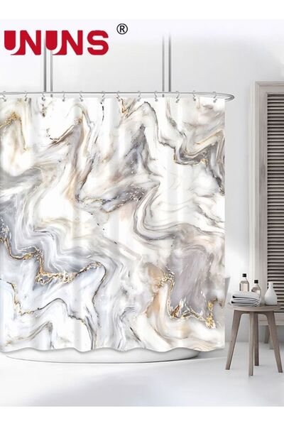 Generic 180*180CM Shower Curtain for Bathroom with Hooks, Abstract Modern Lux...