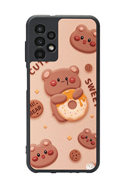 Aksel Kılıf متوافق مع هاتف سامسونج جالاكسي A23، مطبوع، أسود غير لامع، سيليكون...