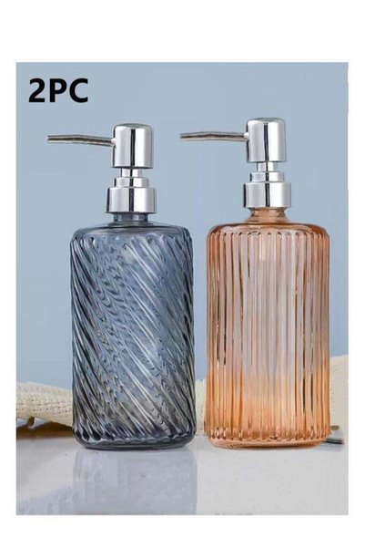 Generic 1-Piece Glass Lotion Dispenser Set Liquid Soap Dispenser Press Hand S...