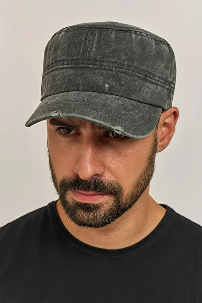 HatClub Exclusive Men's Green Washed Vintage Model Casual Sports and Street Style Castro Hat