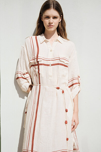 Jolamier BOHO BONCUK ÖRGÜLÜ KEMER - Bej