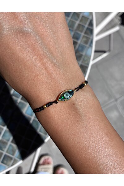 Miltonia El İşlemeli 925s Gümüş Siyap İp Bileklik