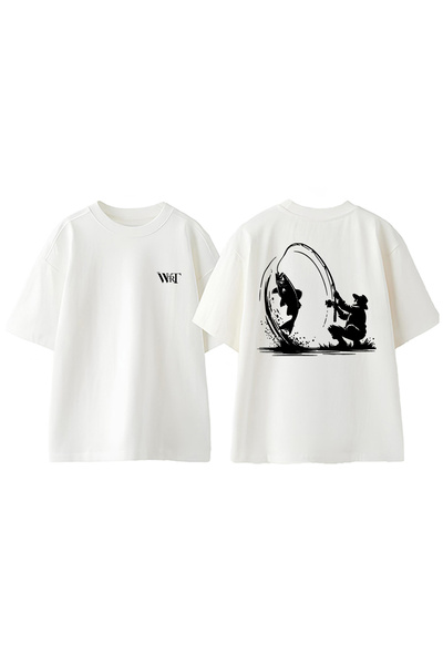 THEWERT Μπλουζάκι Fishher 1 Design με στάμπα στην πλάτη, βαμβακερό λευκό over...